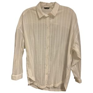 Massimo Dutti Linen button Down Shirt •size M